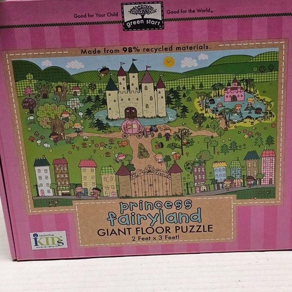 Princess Fairyland Giant Floor Giant Floor Puzzle 2 X 3 Feet Green Start 60 pcs - Picture 4 of 16